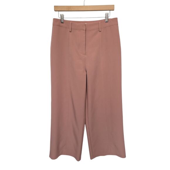 Avec Les Filles‎ Pastel Pink Wide Leg Cropped Pants size 8 Legally Blonde Office - Picture 1 of 9
